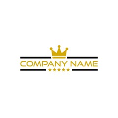 Crown star company logo icon isolated on white background