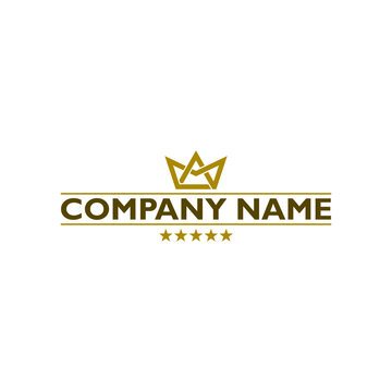 Crown star company logo icon isolated on white background