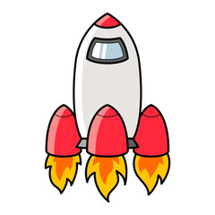 Space rocket start up launch symbol innovation development technology