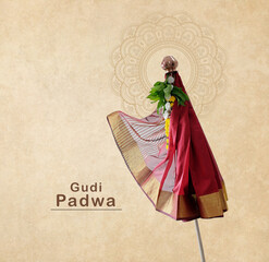 Happy Gudi Padwa, Gudi Padwa Celebration Greeting Card, Hindu New Year celebration