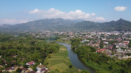 view of the city from the hill