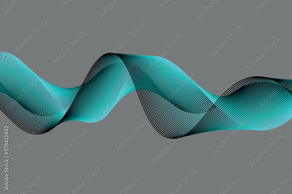Poster blue light and black lines. wave abstract background, suitable for landing page and computer desktop