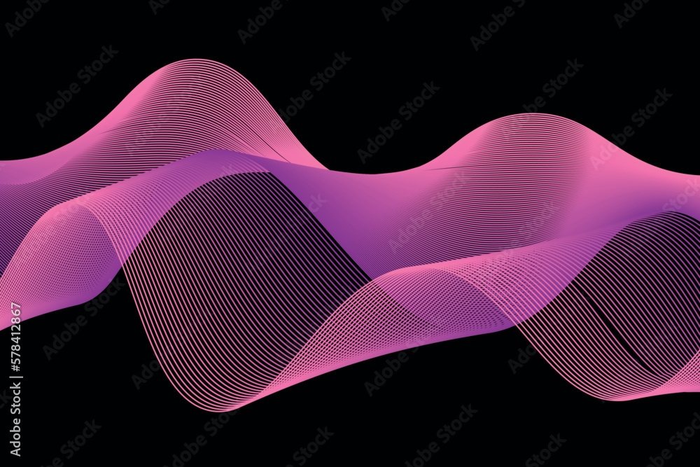 Fototapete pink wave abstract background, fluid background suitable use for computer desktop background and lan