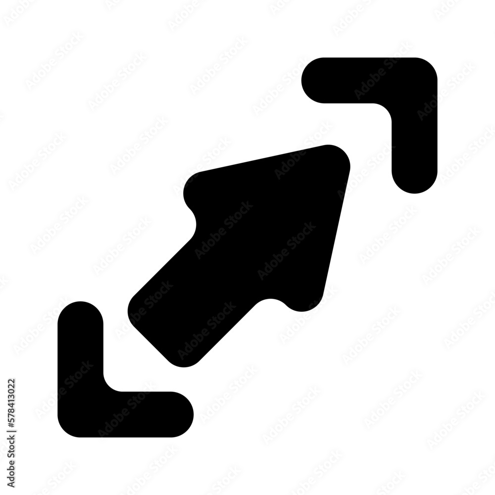 Poster arrow vector icon. arrow black vector. stylish trendy arrow in quotes with arrows vector.