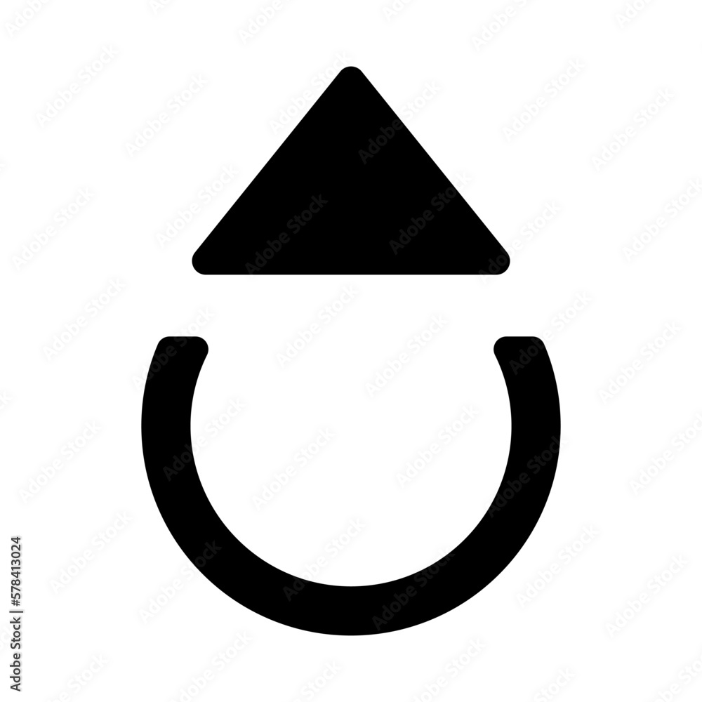 Poster arrow on circle vector. up arrow vector icon.