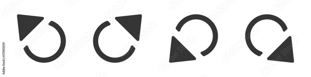 Poster arrow on a circle vector. set of arrows in different directions.