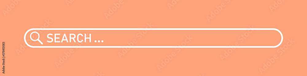 Poster search bar vector. search line vector icon for web pages and sites vector. a fashionable tape for se