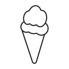 Ice cream vector icon. Stylish ice cream outline icon. Baby food concept.