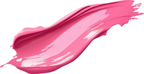 pink brush stroke watercolor liquid isolated on white background.Generative AI