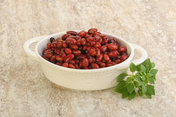 Red kidney bean in the bowl
