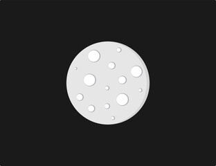 Crescent, moon, night icon. Vector illustration.