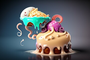 birthday cake with candles