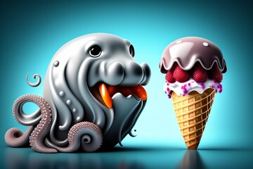 cartoon ice cream