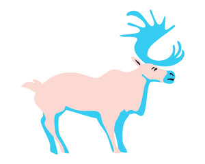 flat moose design