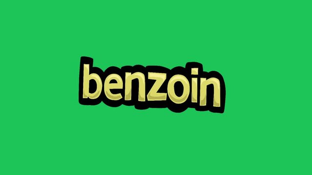 Green screen animation video written BENZOIN