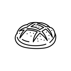 Bread black line icon. Bakery.