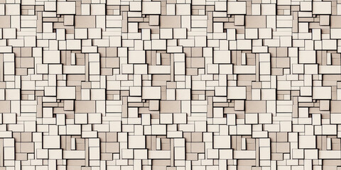 Abstract background, seamless pattern. Geometric mosaic tile in light tones. Art background for design. Generative AI.