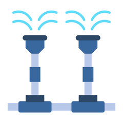 Irrigation System Flat Icon