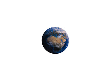 planet earth seen from afar without background