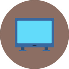 Smart Tv Multicolor Circle Flat Icon