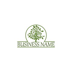 Business Name Tree logo icon isolated on white background
