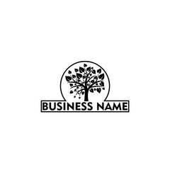 Fototapeta na wymiar Business Name Tree logo icon isolated on white background