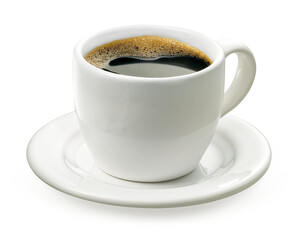 xícara com café preto em fundo transparente - café expresso 