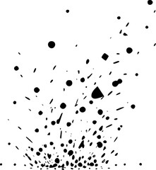 Confetti | Black and White Vector illustration