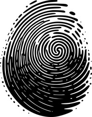 Fingerprint - High Quality Vector Logo - Vector illustration ideal for T-shirt graphic