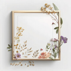mocap, frame with flowers.congratulations, design, frame. generative AI