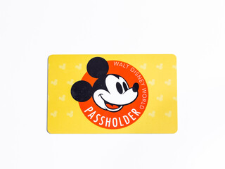 Obraz premium Disney world pass holder card 