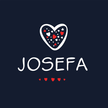 Creative (Josefa) name, Vector illustration.
