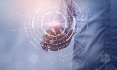 Obraz premium Global internet connection application and technology digital marketing