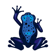 flat blue frog