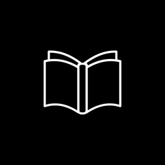 Open book,education, school, study, literature, paper, textbook,isolated on black background. 