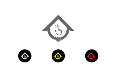 Click House Logo Template Design Vector