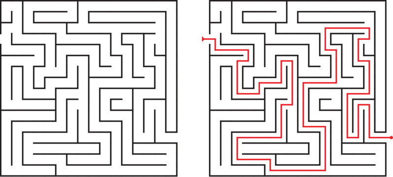 vector square maze puzzle