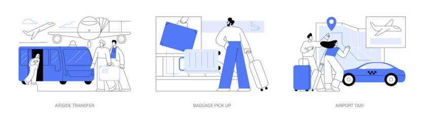 Airport arrivals abstract concept vector illustrations. © Visual Generation