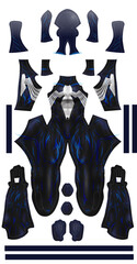 Textile pattern of spiderman suit with symbiote © chris