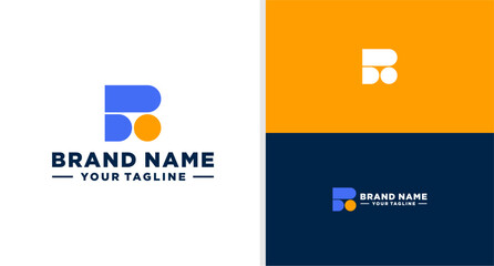 Fototapeta premium PB LOGO MONOGRAM SIMLE SHAPE PATTERN EDITABLE