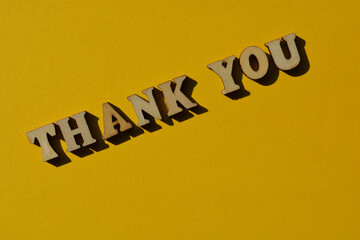 Thank you, word as banner headline