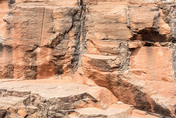 Abstract sandstone detail in the Colorado National Monument for texture or detail
