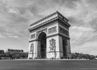 Fototapeta na wymiar Paris Arc de Triomphe View
