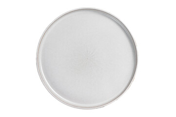 Empty white plate on table. Food cooking and healthy eating background.  Isolated, transparent background
