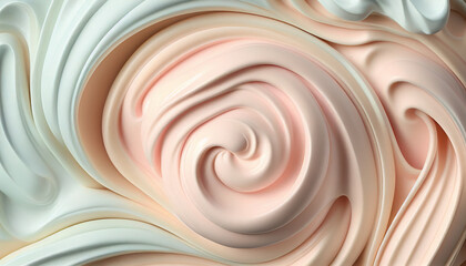 Marshmallow cream texture in pastel colors