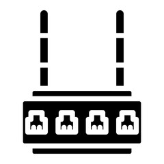 Obraz premium wi-fi router glyph 