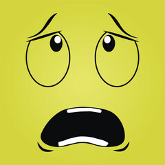 Abstraction. Cartoon expression. Human emotions. Vector illustration