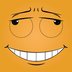 Abstraction. Cartoon expression. Human emotions. Vector illustration