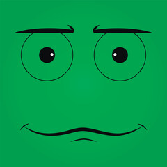 Abstraction. Cartoon expression. Human emotions. Vector illustration