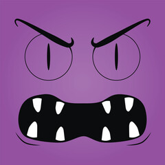 Abstraction. Cartoon expression. Human emotions. Vector illustration